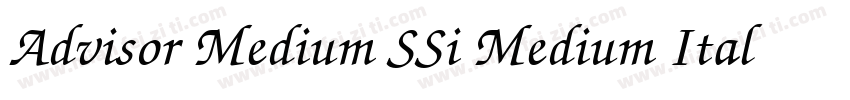 Advisor Medium SSi Medium Italic字体转换